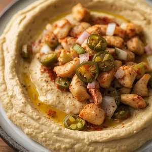 Hummus with Sauteed Chicken