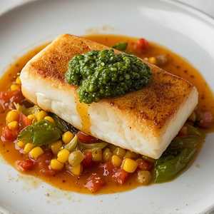 Pan-Seared Atlantic Halibut