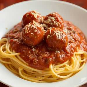 Spaghetti Con Polpette Di Manzo