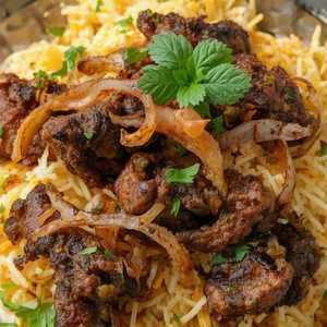 DUM GOAT BIRYANI*