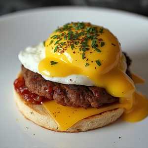 BACON CHEESEBURGER BENEDICT