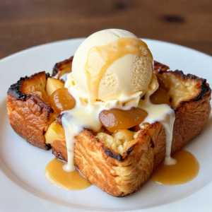 APPLE BRIOCHE BREAD PUDDING