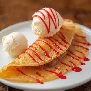 Panqueque Dulce De Leche & Homemade Ice Cream