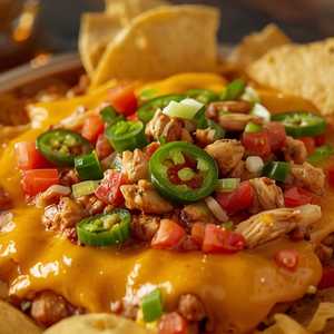 SPICY CHICKEN NACHOS