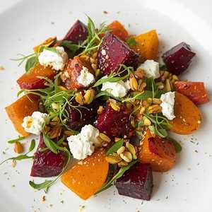 Roasted Beet and Goat Cheese Salad