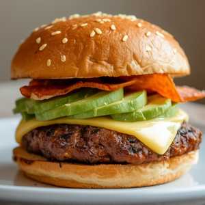 Bacon Avocado Cheeseburger