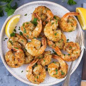CAMARONES REBOZADOS (En Salsa De Ajo Con Limon)