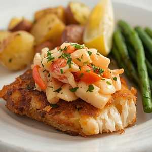 Pacific Rockfish Filet with Sauteed Crab