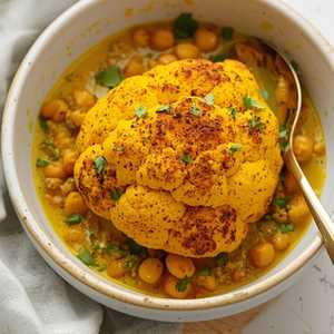Turmeric Brushed Whole Roasted Cauliflower