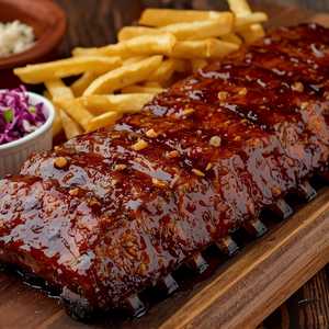 Mesquite grilled natural pork baby back ribs