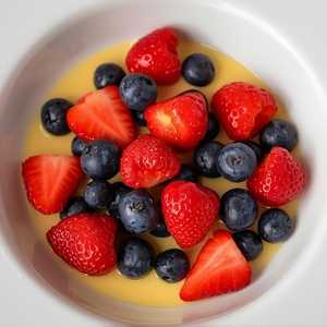 Seasonal Berries with Vanilla Bean Crème Anglaise
