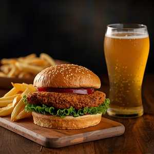 Chicken Sandwich Combo (Ayran)