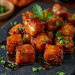 Crispy Pork Belly (Chili Honey Glaze)