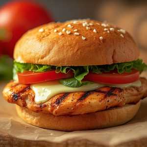 Grilled Chicken & Swiss Burger