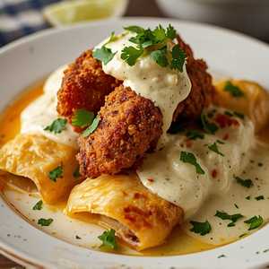 Fried Chicken Enchiladas