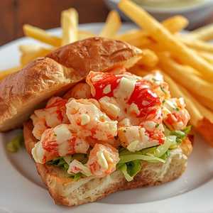 Lobster Buns with Angler Fries
