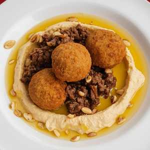 Hummus Plate with Falafel or Lamb