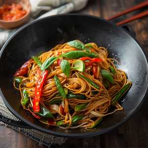 Pad Khee Mao With Shrimp