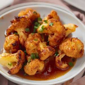 Sweet & Spicy Roasted Cauliflower