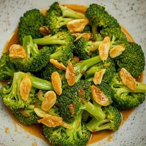 Broccoli with Soy & Fried Garlic