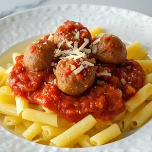 Linguine with Homemade Meatballs