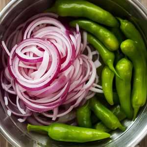 Pickled Onions Green Chilis