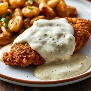 Chicken Fried Chicken with white pepper gravy