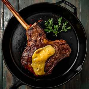 Veal Tomahawk Chop with Foie Gras Butter