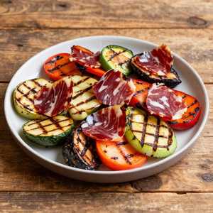 Grilled Vegetables with Jamón Serrano