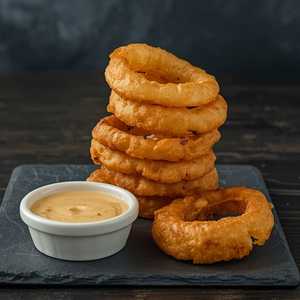 beer-battered onion rings