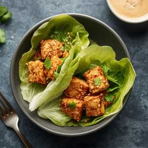 Vegan Tofu Lettuce Wraps