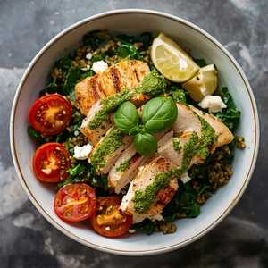 Pesto Chicken Quinoa Bowl