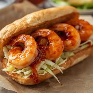 New Orleans BBQ Shrimp Po Boy