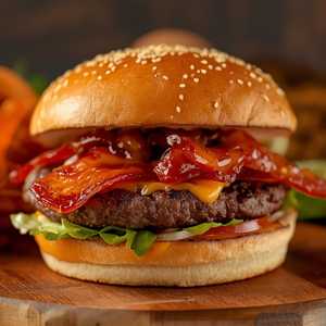 Sweet & Spicy Bacon Burger