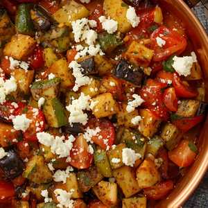 Ratatouille et Feta Burrata et Tomates