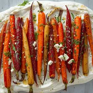 Honey-Roasted Rainbow Carrots
