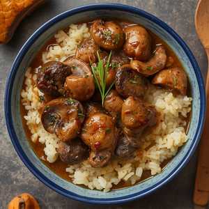 Braised Beef & Mushrooms