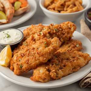 Fried Seasoned Catfish Strips