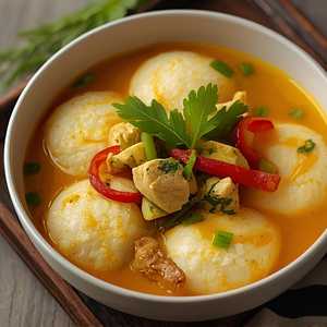 Indo Spiced Sizzling Rice Soup