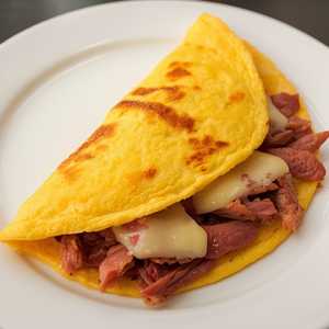 Corned Beef & Swiss Omelette