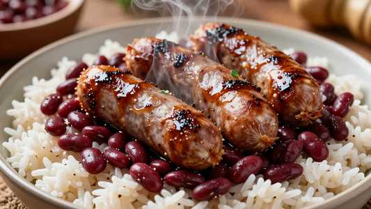 Grilled Conecuh Sausage w/ Red Beans & Rice