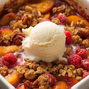 Peach & Raspberry Crumble
