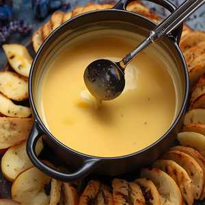 Lost Peacock Goat Cheese-Lavender Fondue