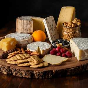 A Selection of Farmhouse and Artisanal Cheeses Presented Tableside