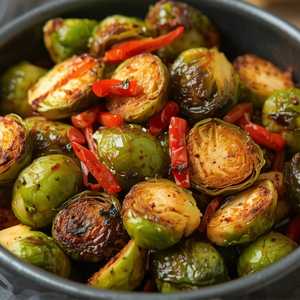 Dry Fried Brussel Sprouts