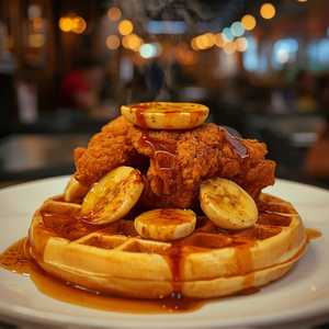 Bananas Foster Chicken & Waffle
