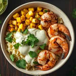 Garlicky Shrimp Bowl