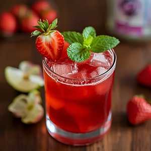 Strawberry Hibiscus Caipirinha