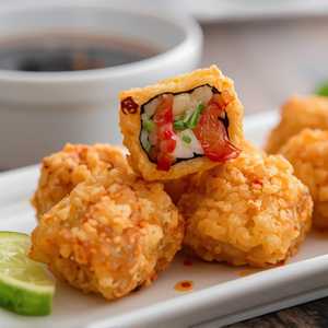 Spicy Garlic Tempura Philadelphia Roll