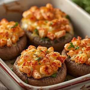 Stuffed Mushrooms Au Gratin